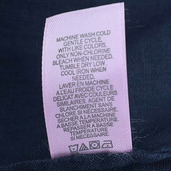 Calypso St Barths Womens Size XS Tunic Blouse Split Neck Flared Sleeve Midnight - Picture 14 of 15